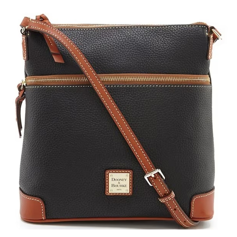 Dooney & Bourke Black and Brown Crossbody Bag